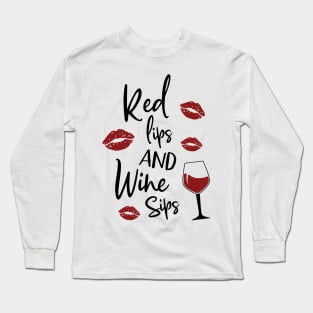 Red Lips Long Sleeve T-Shirt